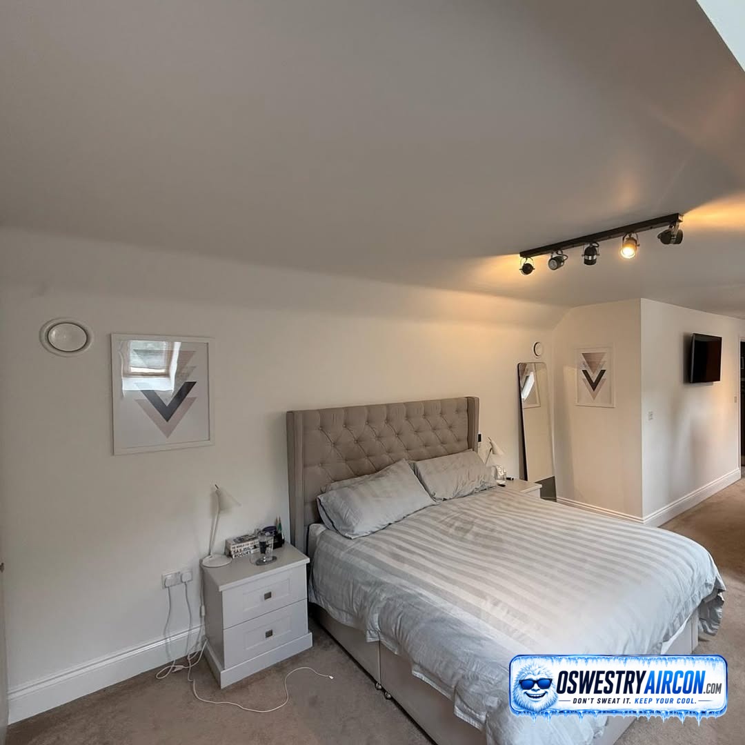 Midea ducted system back view in this beautiful bedroom &ndash; Oswestry