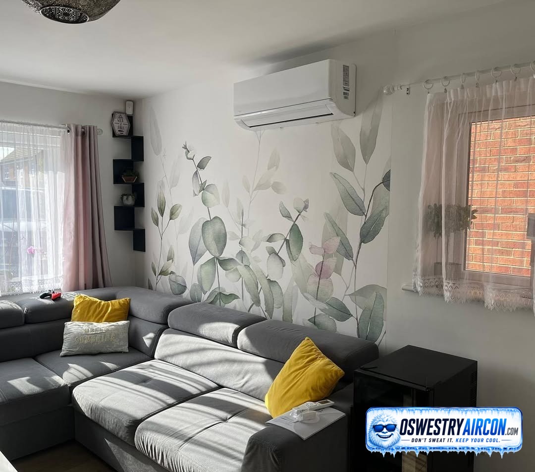 triple split Midea system installed in a 2 bedrooms and a living room for this property in Rotherham &ndash; Oswestry