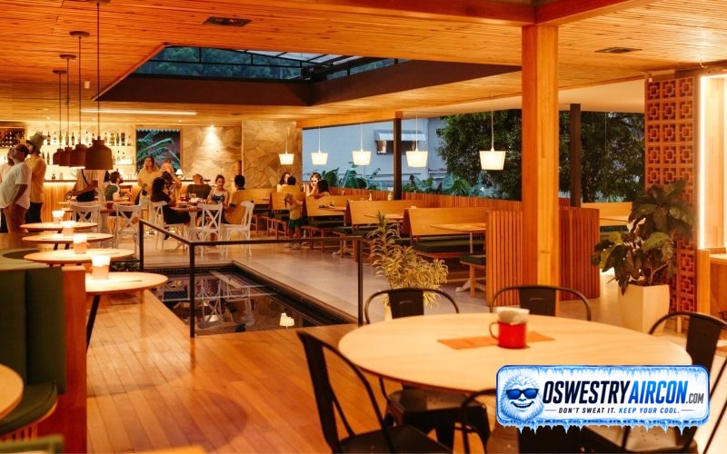 Air conditioning system installed in a restaurant to maintain comfortable dining environment &ndash; Oswestry