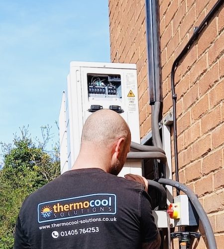 Oswestry Air Conditioning engineer checking